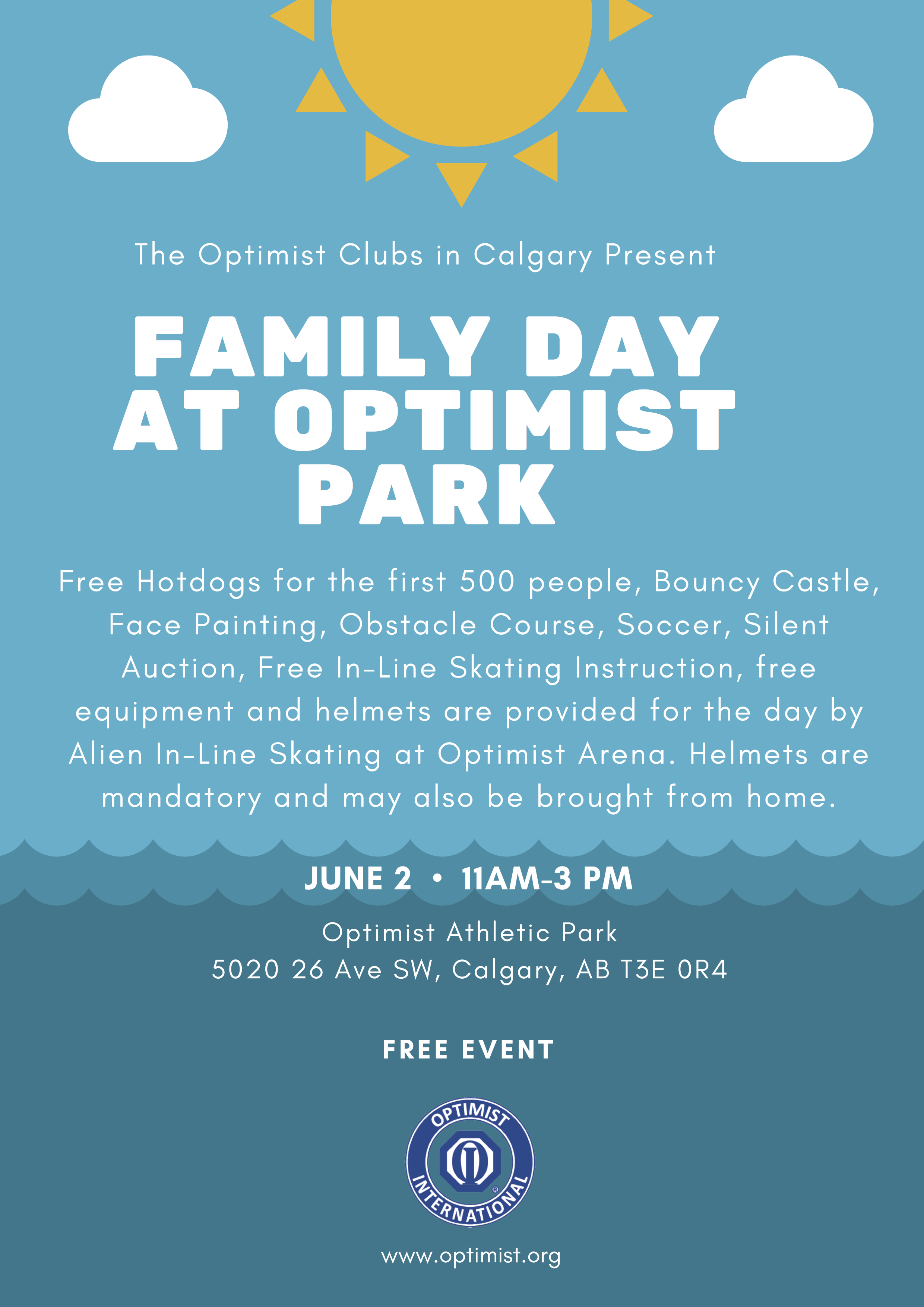 Family Fun Day at Optimist Park Logo